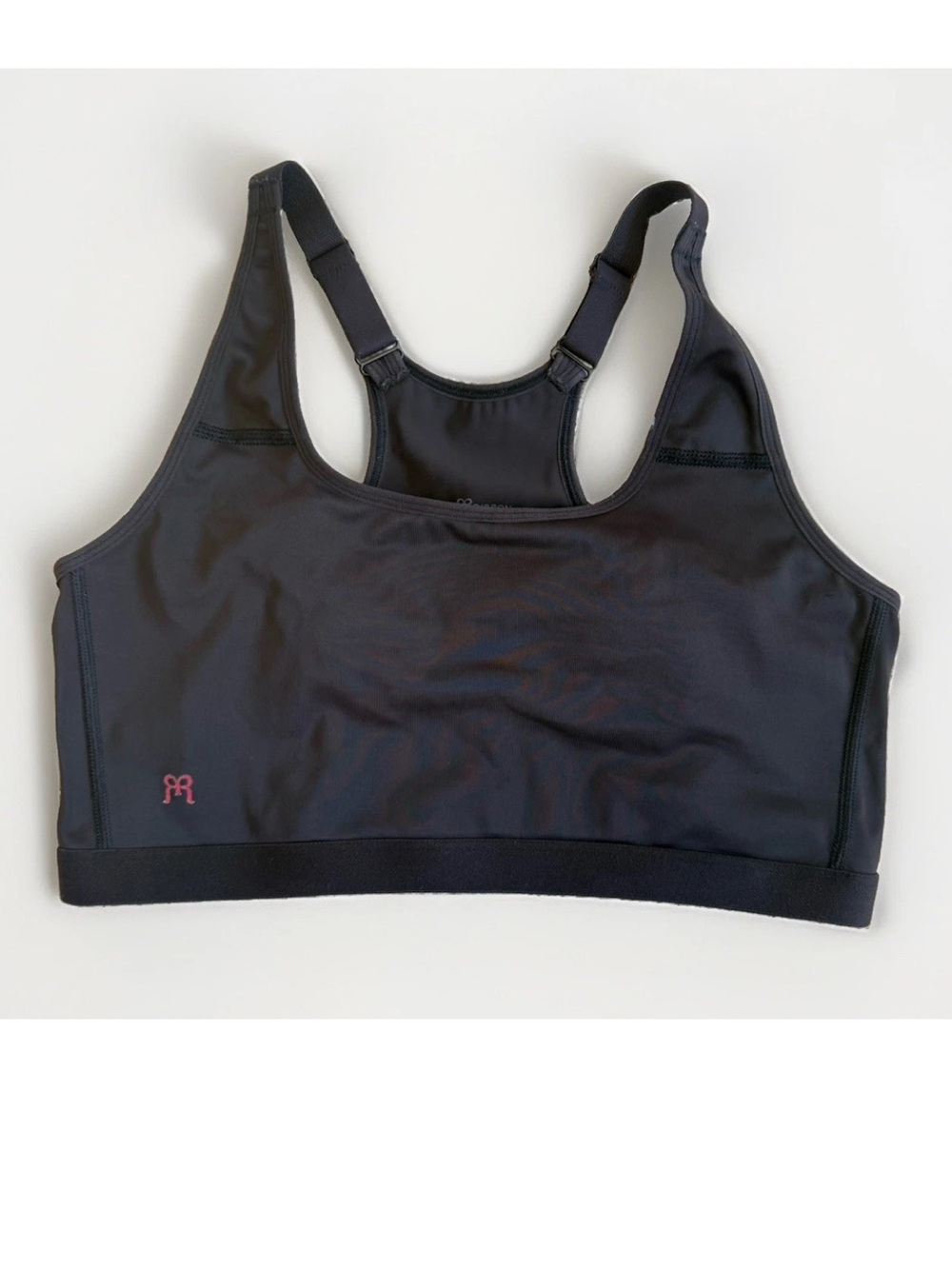 Ruby Ribbon Sport Demiette Bra Shaper Wireless Support Black Size 40 #3042